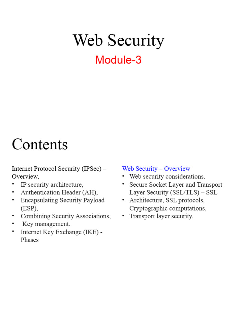 Websecurity-Module-3 Updated-19-04-23 | PDF | Transport Layer Security ...
