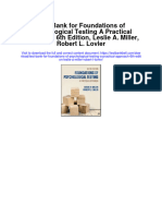 Full download Test Bank For Foundations Of Psychological Testing A Practical Approach 6Th Edition Leslie A Miller Robert L Lovler pdf