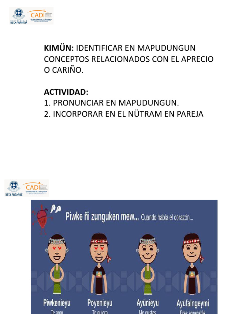 Emociones y cariño en Mapudungun | PDF