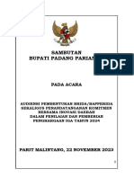 Sambutan Bupati Audiensi Brida 22 Nov 2023 - Oke