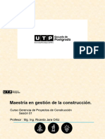 Sesión 01 Gestion de Proyectos de La Construcción MACO XIX Presencial