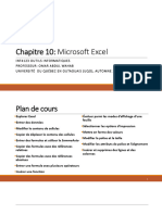 Chapitre 10 - Excel