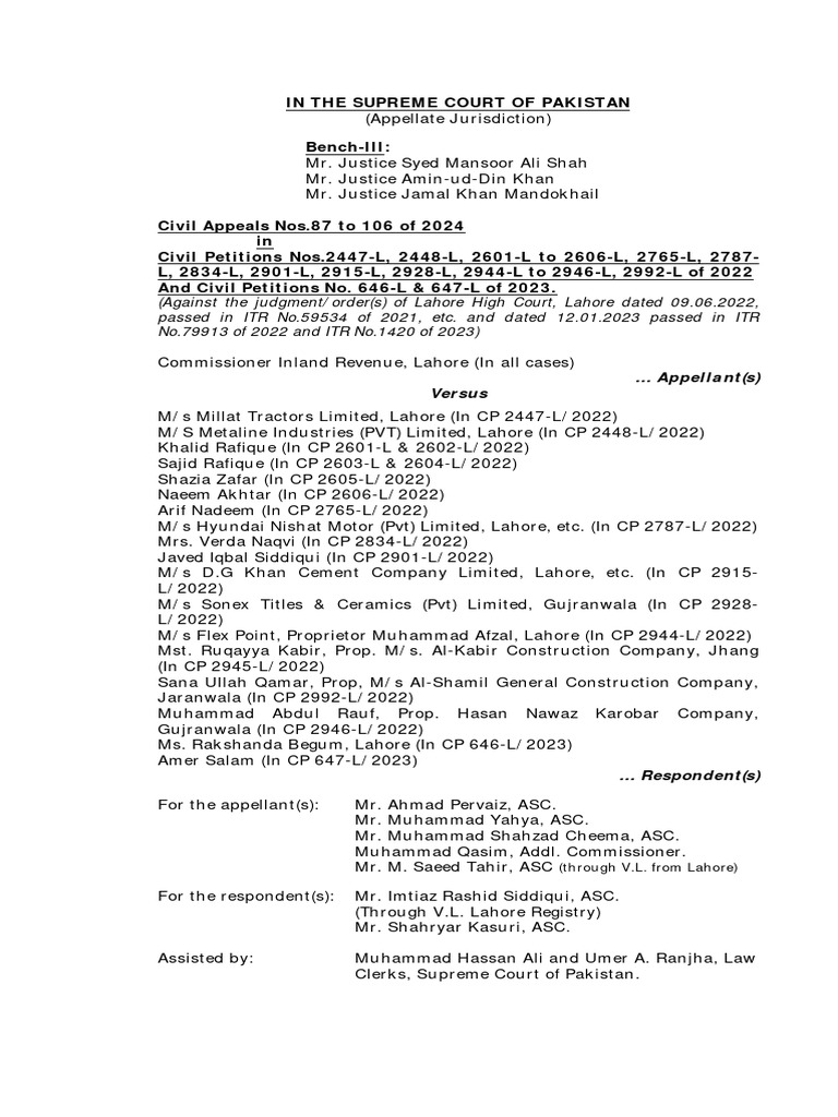 The supreme court of pakistan on extra bid security form lowest bidder