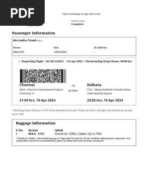 Flight Itinerary