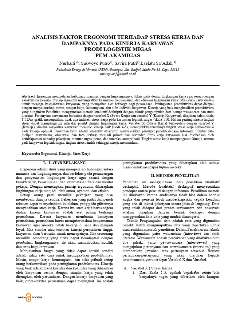Format Jurnal Ergonomi | PDF