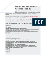 Soal Dan Jawaban Post Test Modul 1 Memahami Asesmen Topik 10