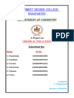 Chemical Pollution - Chemistry Project