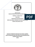 Persetujuan BPD RKPDes 2023