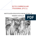 Proyecto Curricular Institucional (P.C.I.) : Institución Educatica Inicial N°742 - B "Ramón Castilla"