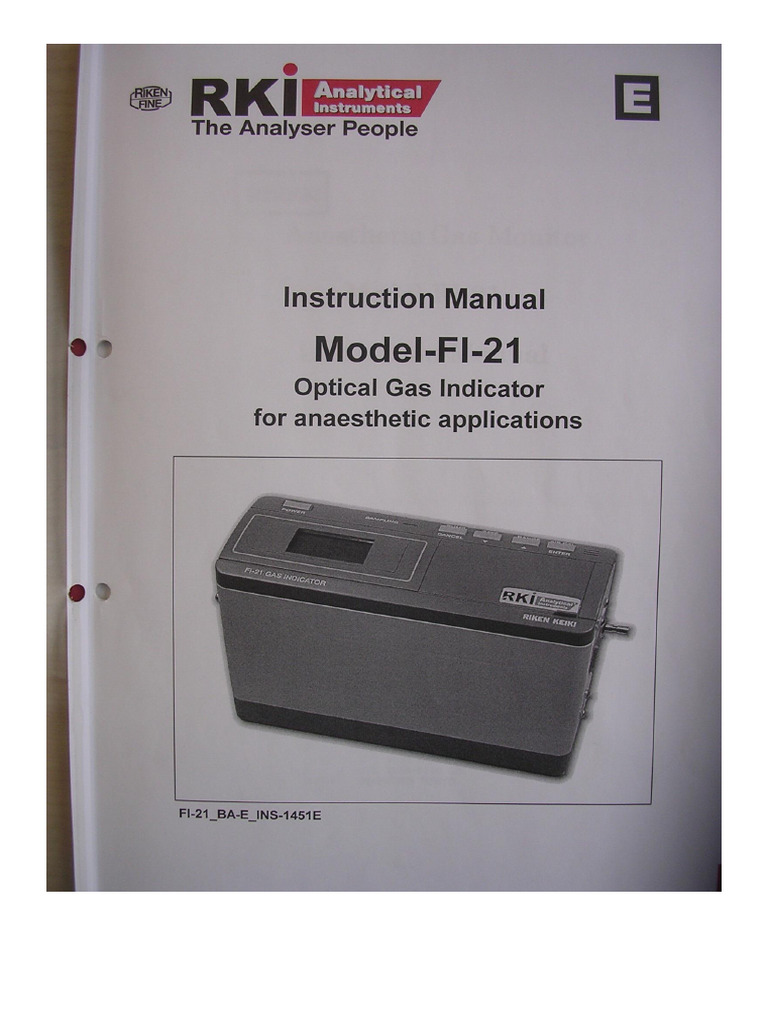 Riken FI21 Instruction Manual | PDF