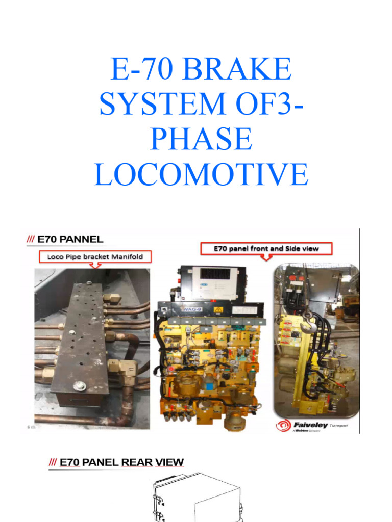 E-70 Brake System for 3-Phase Locomotives | PDF | Brake | Valve