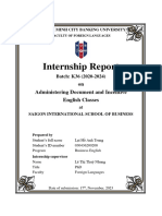 Internship Report in HR Field by Lai Ho Anh Trung in 2023