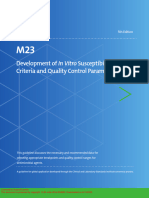 Development of in Vitro Susceptibility Testing Criteria and Quality Control Parameters