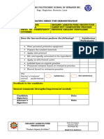 Rating Sheet For Demonstration