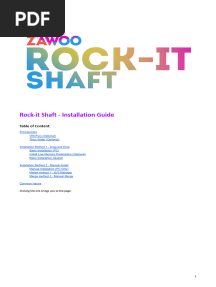Rock-It Shaft - Installation Guide