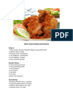 Resep Ayam Goreng Serundeng