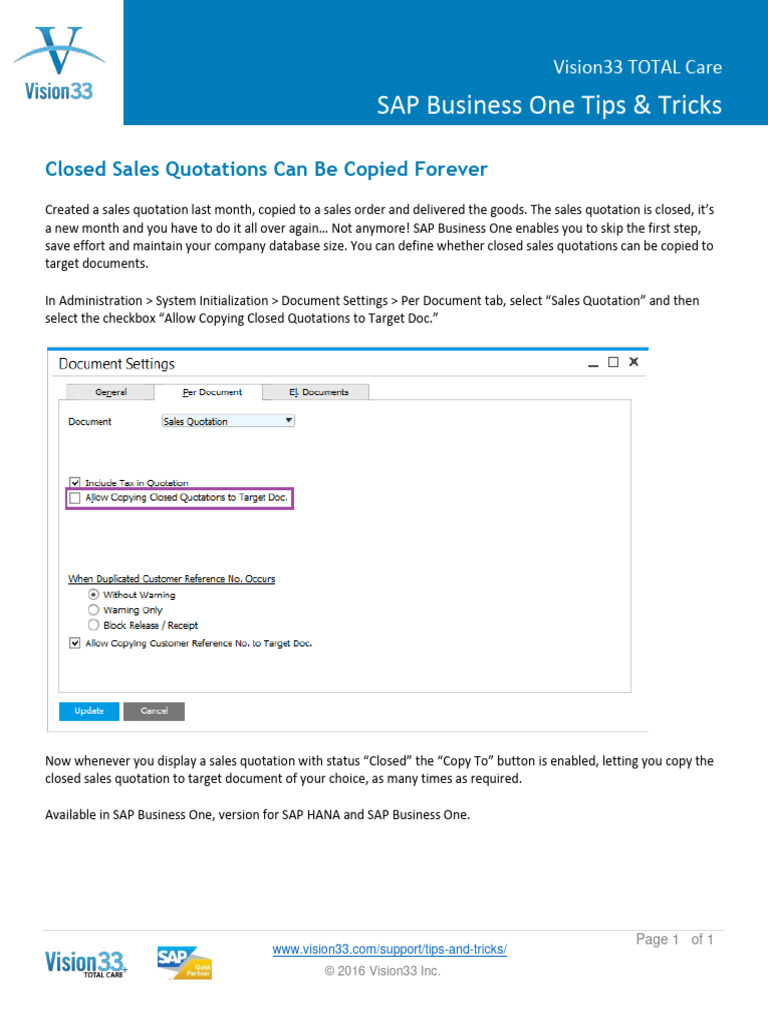 Copy Closed Sales Quotations in SAP | PDF | Career & Growth