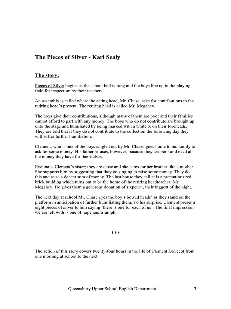 Analysis of The Pieces of Silver-1 | PDF