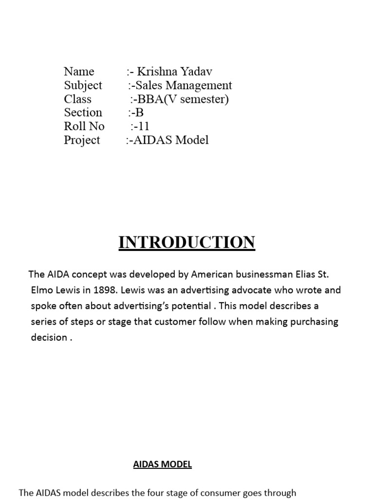 Aidas Model by Krishna Yadav | PDF | Marketing | Business Economics