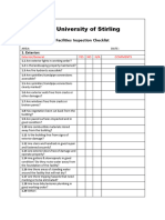 Facilities Inspection Checklist UOS and SQA