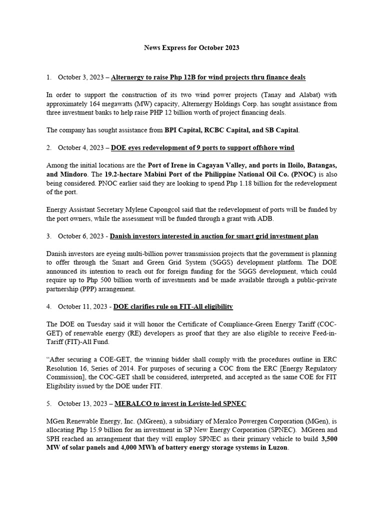 News express october 2023 pdf sustainable technologies energy