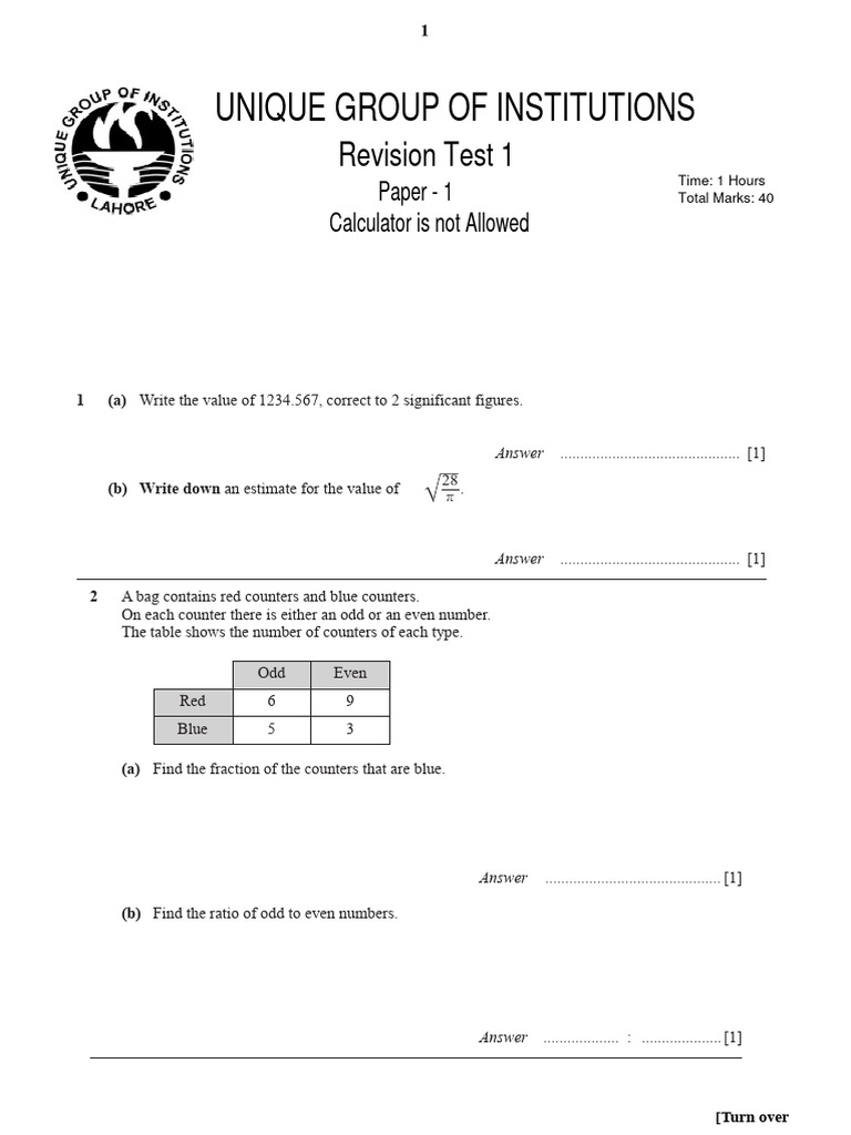 Test 1 Paper 1 Ielts | PDF | Length | Decimal