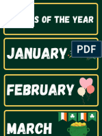 Months of The Year Flash Card Template