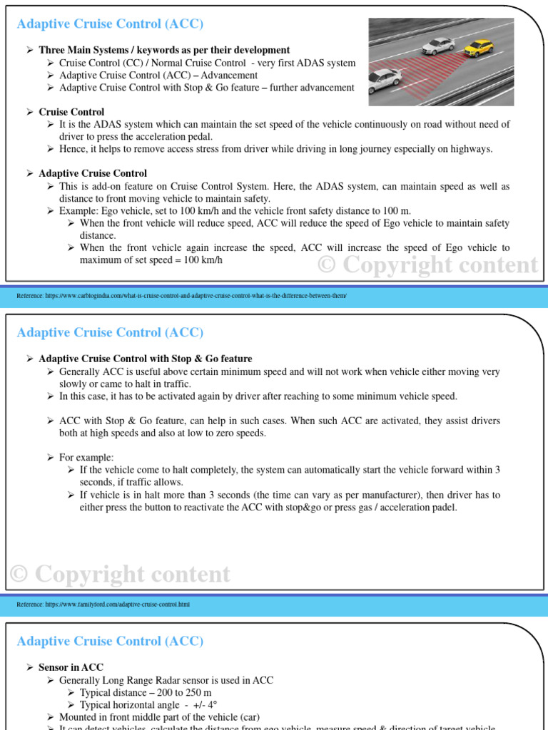 02 Adaptive+Cruise+Control+ (ACC) | PDF | Vehicles | Vehicle Technology