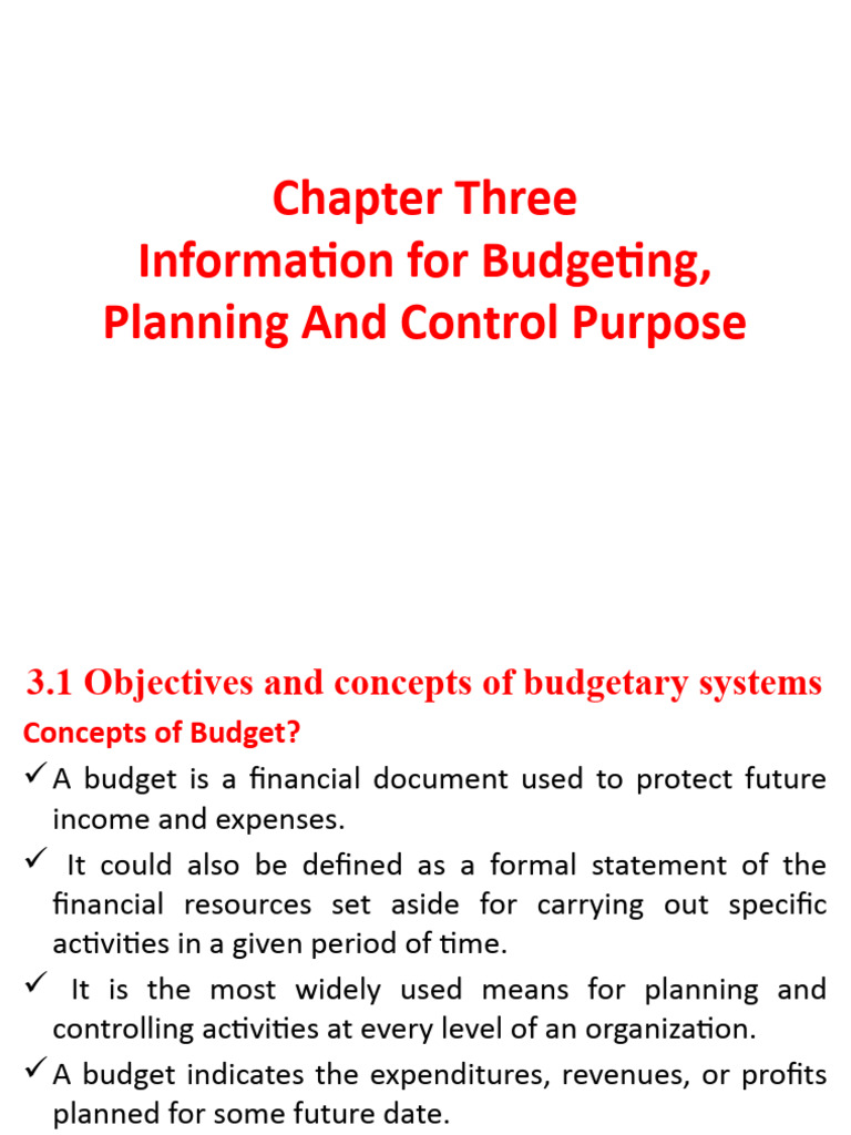Cost II Chapter Three | PDF | Budget | Expense