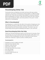 Workshop Housekeeping Guidelines | PDF