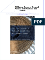 Dwnload Full Making Sense of Criminal Justice Policies and Practices 2Nd Edition PDF
