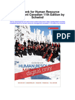 Full Download Test Bank For Human Resource Management Canadian 11Th Edition by Schwind PDF