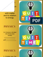 PHYSICS QUIZE WEEK 1