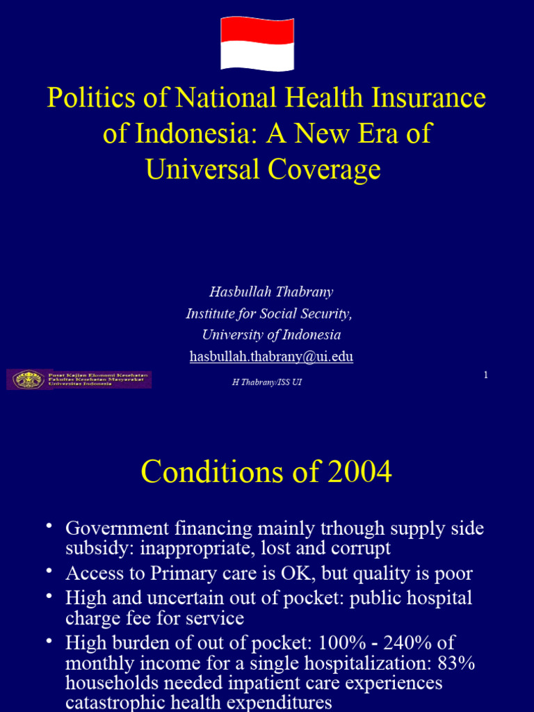 Indonesia's National Health Insurance Reform | PDF | Universal Health ...