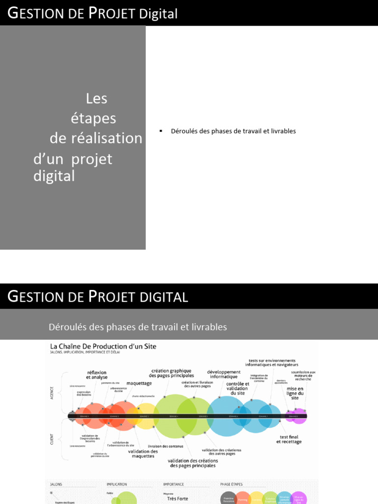 Phases et Rôles en Gestion de Projet Digital | PDF | Chef de projet ...