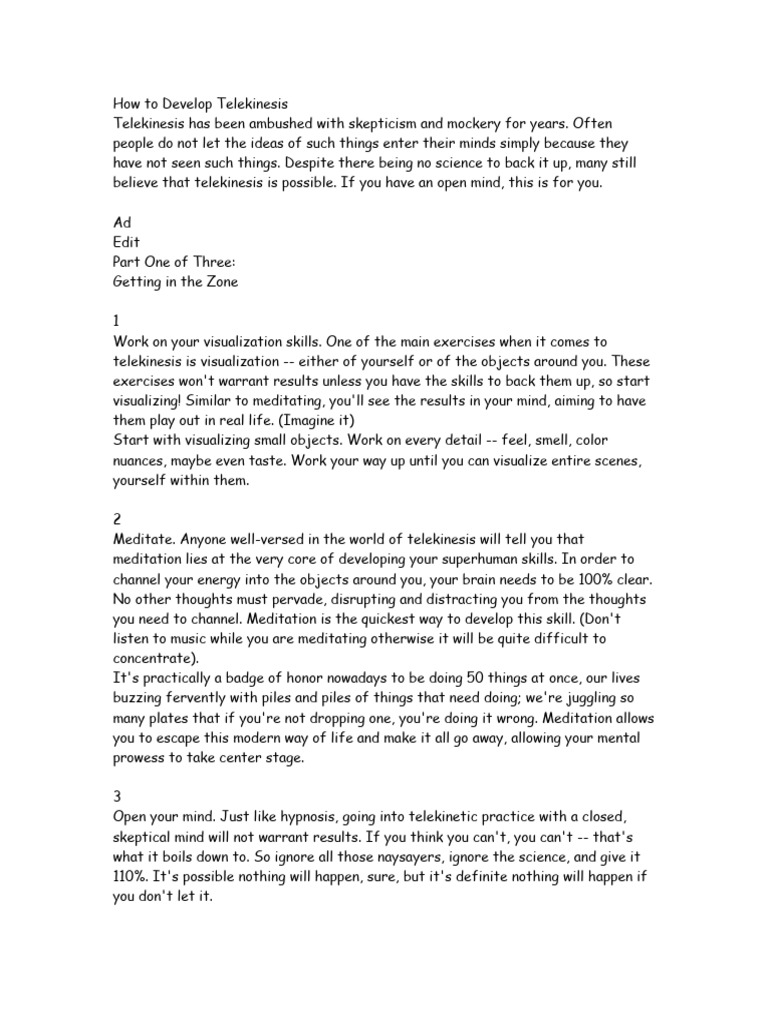 Telekinesis visual data 2