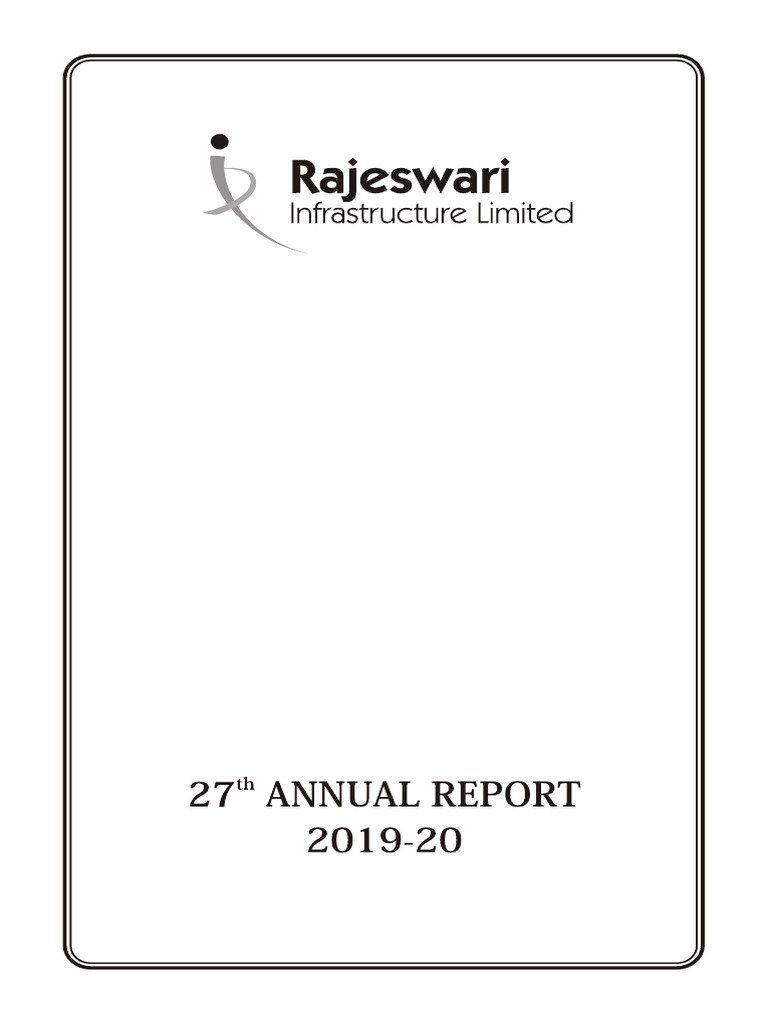 Raj Infra Annual Report 19 20 | PDF