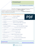 English Grammar Worksheet No - 022 - Degrees of Comparison