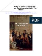 The Testimony of Sense Empiricism and The Essay From Hume To Hazlitt Tim Milnes Full Chapter PDF Scribd