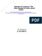 The Testament of Lazarus The Pre Christian Gospel of John Janet Tyson Full Chapter PDF Scribd