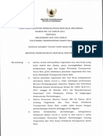 PM 105 Tahun 2021 Tentang Organisasi Dan Tata Kerja POLTRADA