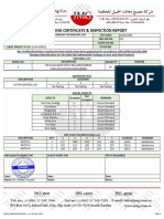 Galvanizing Certificate & Inspection Report: A One Fence Arabia Company For Industry, Ksa