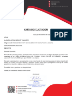 Carta de Felicitacion Crossover Peru