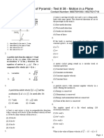 Test 38 - Motion in A Plane - Middle of Pyramid