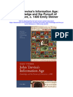 Download John Trevisas Information Age Knowledge And The Pursuit Of Literature C 1400 Emily Steiner full chapter pdf scribd