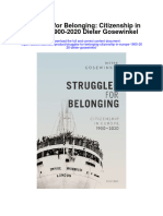 Struggles For Belonging Citizenship in Europe 1900 2020 Dieter Gosewinkel Full Chapter PDF Scribd
