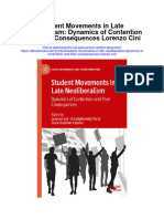 Student Movements in Late Neoliberalism Dynamics of Contention and Their Consequences Lorenzo Cini Full Chapter PDF Scribd