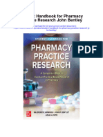 Student Handbook For Pharmacy Practice Research John Bentley Full Chapter PDF Scribd