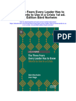 The Three Fears Every Leader Has To Know Words To Use in A Crisis 1St Ed 2022 Edition Bard Norheim Full Chapter PDF Scribd