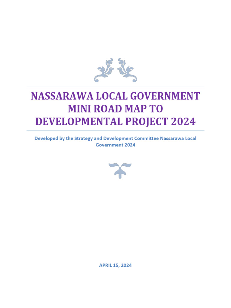 Nassarawa LG Road Map To Developmental Projects 2024 | PDF | Evaluation ...